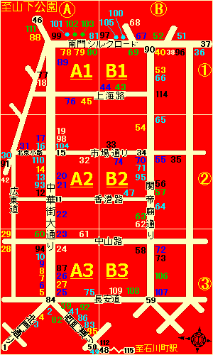 横浜中華街地図