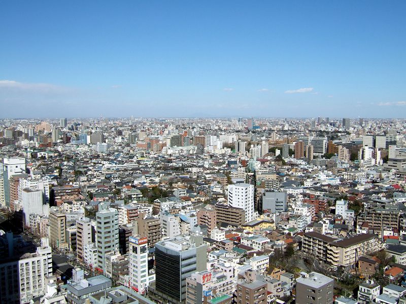 北東方向（筑波山方向）